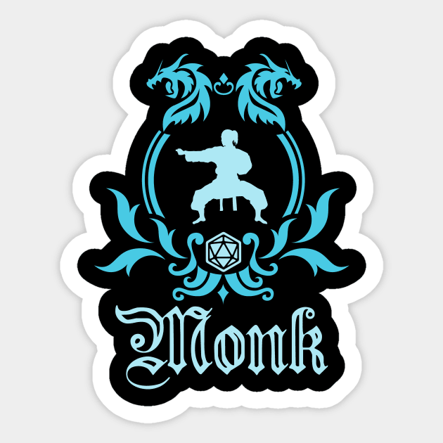 D&D Monk Simple Class Emblem Sticker by Sunburst